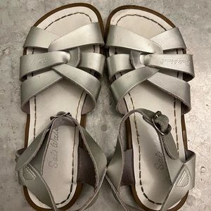 Silver Saltwater Sandals Big Kid 2